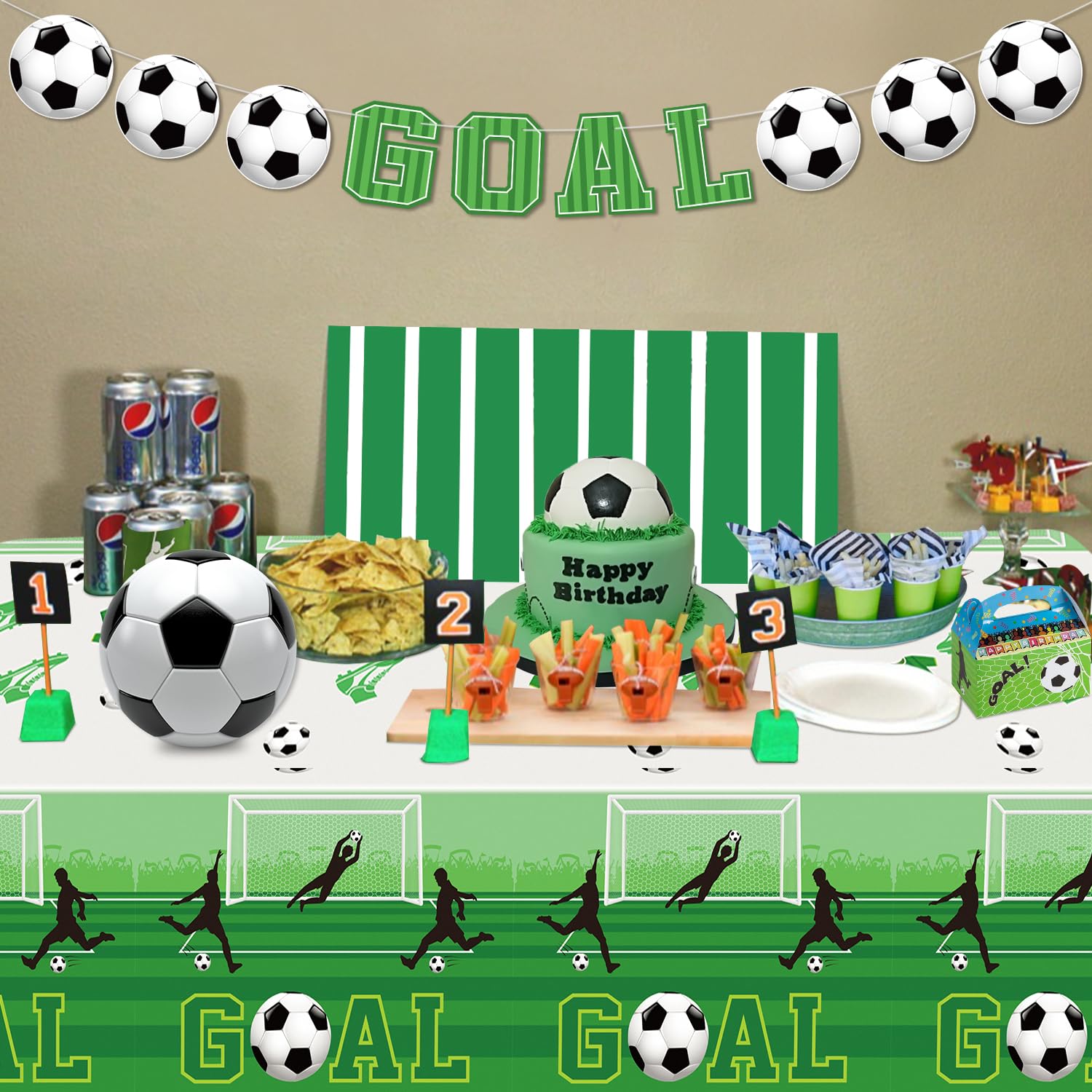 Tovaglie USA E Getta Calcio - 4 Pezzi 130x220cm, Impermeabili, Per Feste - Foto 7