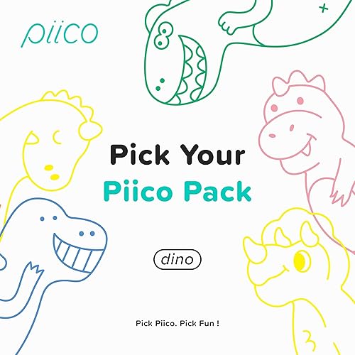 Miniatura 8 de Piico Hilo dental sin sabor para niños, sin flúor, doble línea, púas de hilo dental - Cuidado bucal divertido en diseño de varillas de hilo dental