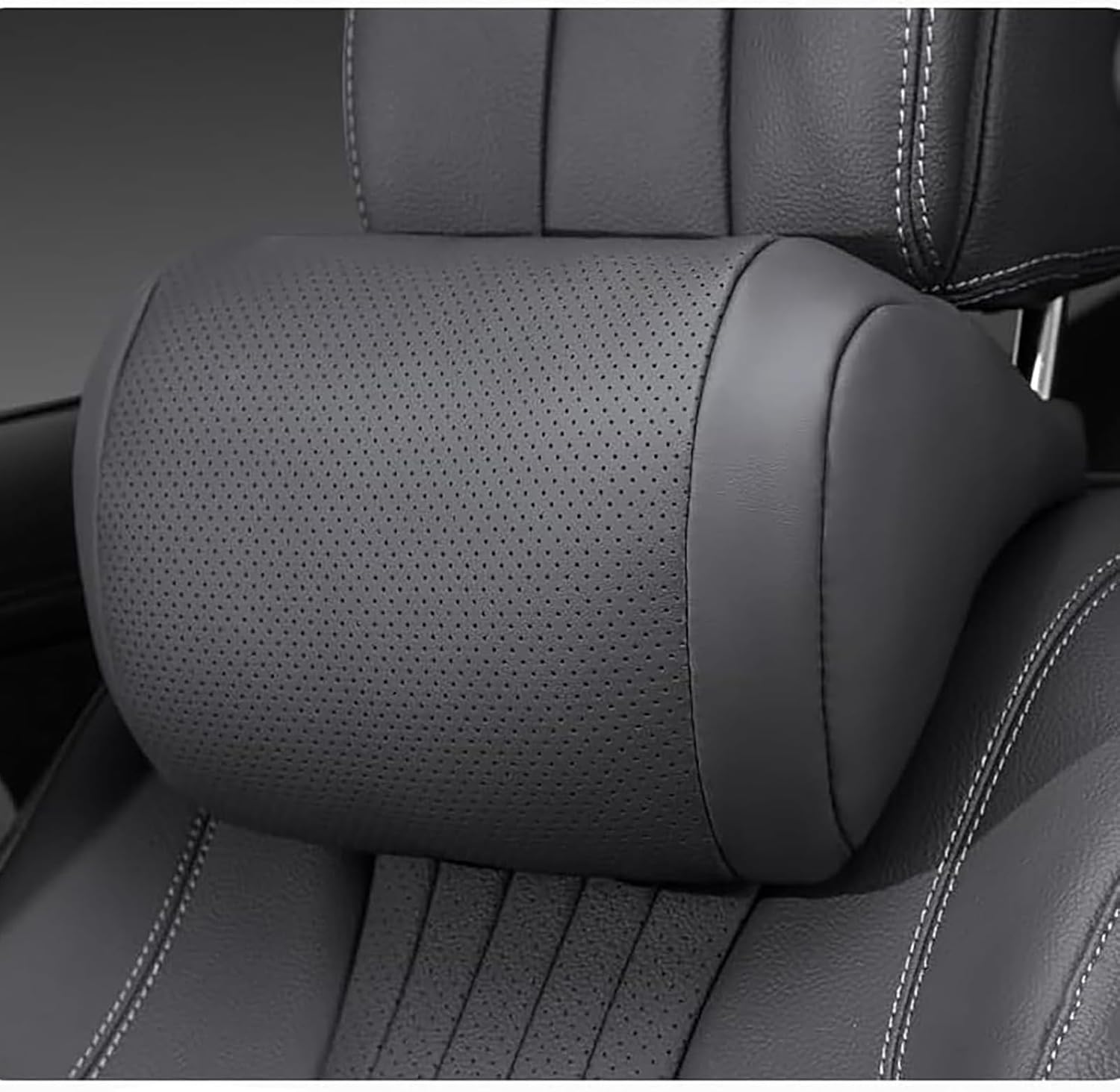 Car Seat Neck Pillow for Mini Paceman Countryman, Universal Memory Foam Headrest Pillow Back Pad Cotton Comfortable Breathable Auto Seat Driving Travel Head Pillow,Black