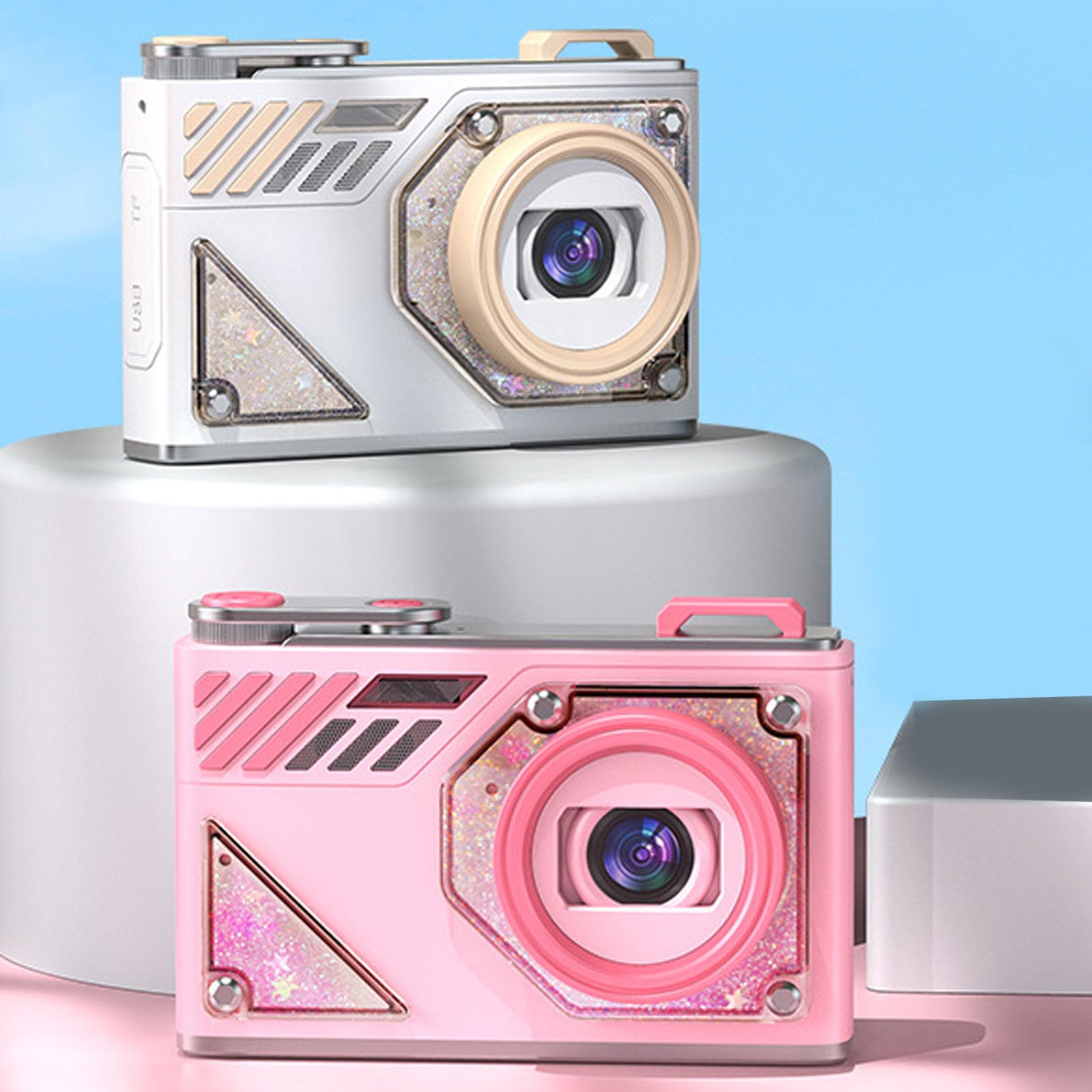 Amazon.co.jp: デジタルポイントとシュートカメラ、FHD 1080p 48MP、8x