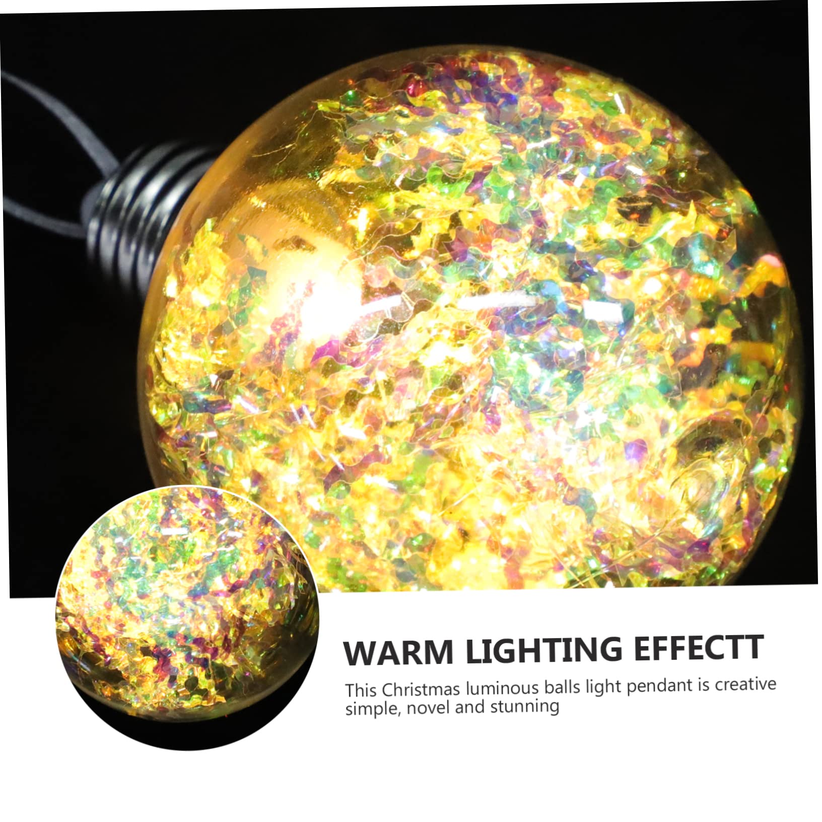 TOPBATHY 4 Sätze Weihnachtskugellichter Christbaumschmuck Weihnachtskugeln Dekorationen Weihnachtsdeko Fairy Lights Weihnachtsversorgung Dekoration Für Weihnachtsfeiern Plastik 3 Stück * 4