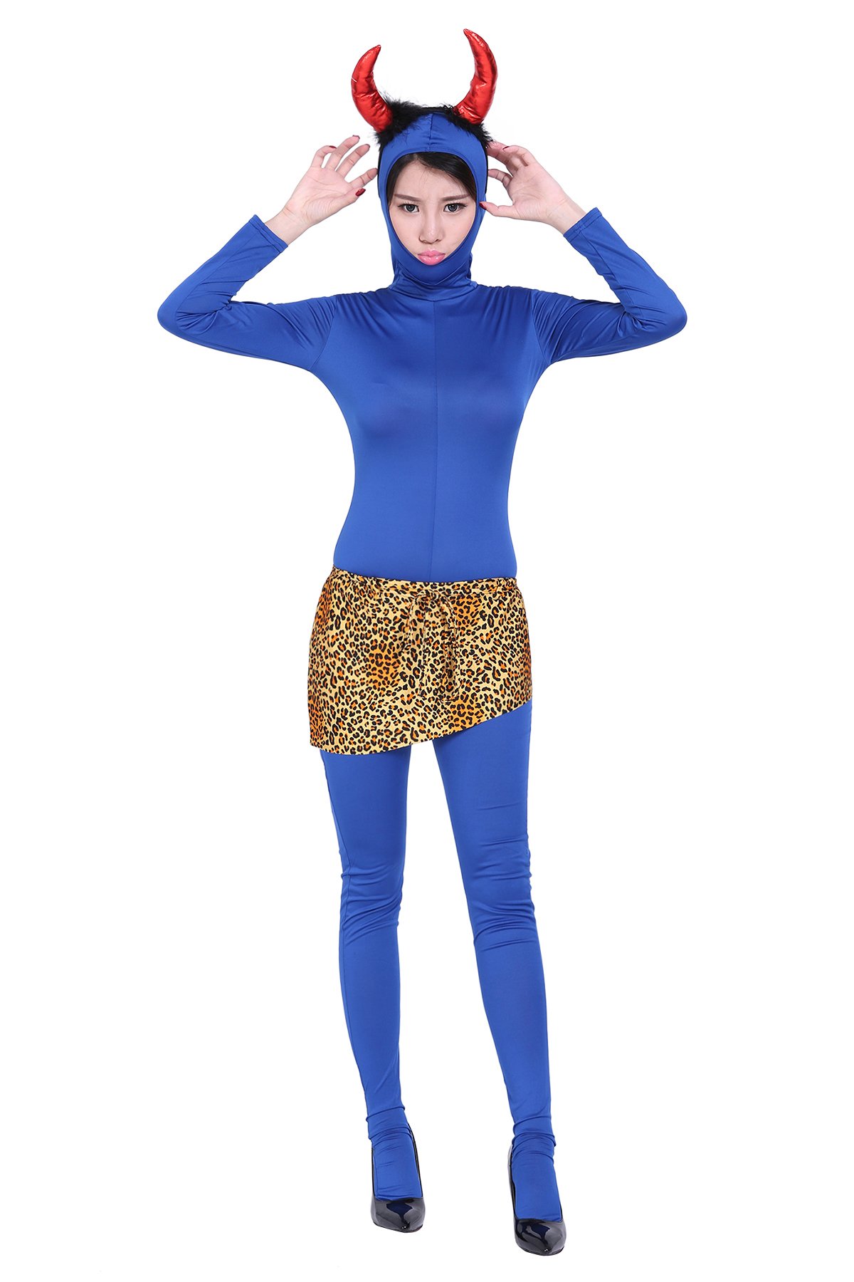 開店SALE　節分 鬼 衣装 青鬼 コスプレ 腰巻タイプ　Mサイズ 開店SALE 節分 鬼 衣装 青鬼 コスプレ 腰巻タイプ XLサイズの通販 by