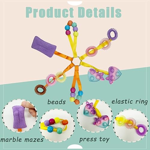 Miniatura 2 de Heyshapeing Juguetes sensoriales para pacientes con Alzheimer, alivio de la ansiedad, demencia, anillo de demencia, juguetes para ansiedad