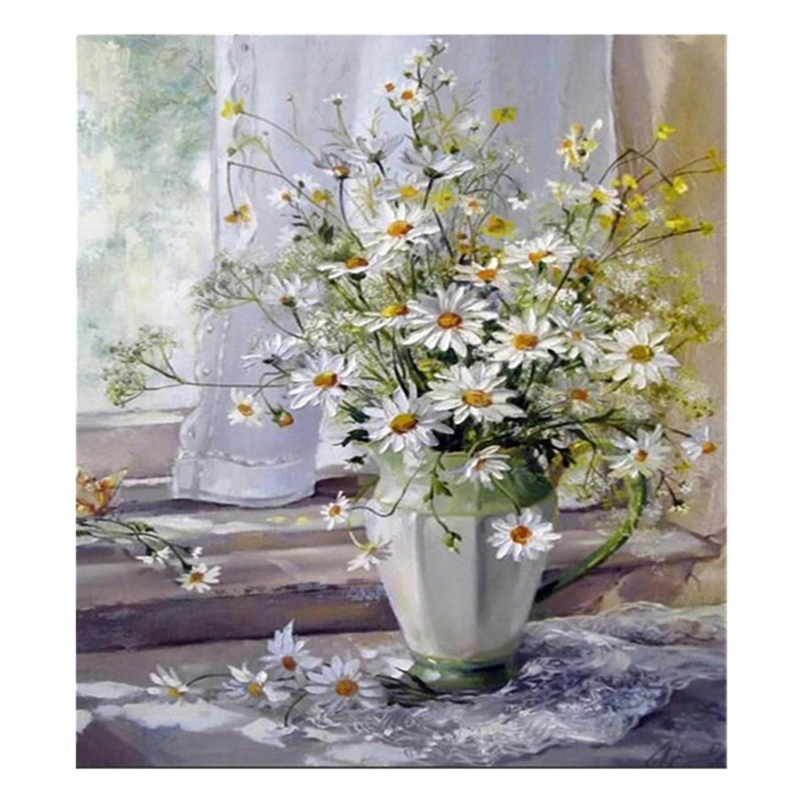 Graiting 1pc Flower In Vase Canvas Paintings Plants Wall Art Posters And Prints Landscape Pictures Room Decor(J,A4 21X30cm no frame)