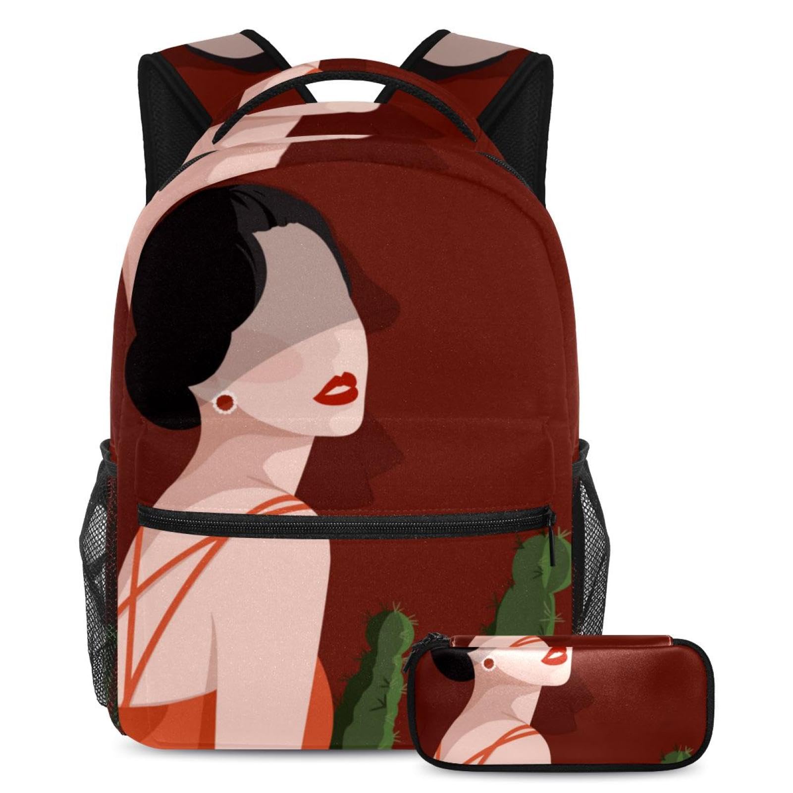 Sac à dos avec trousse motif kangourou, l'essentiel des cours au quotidien