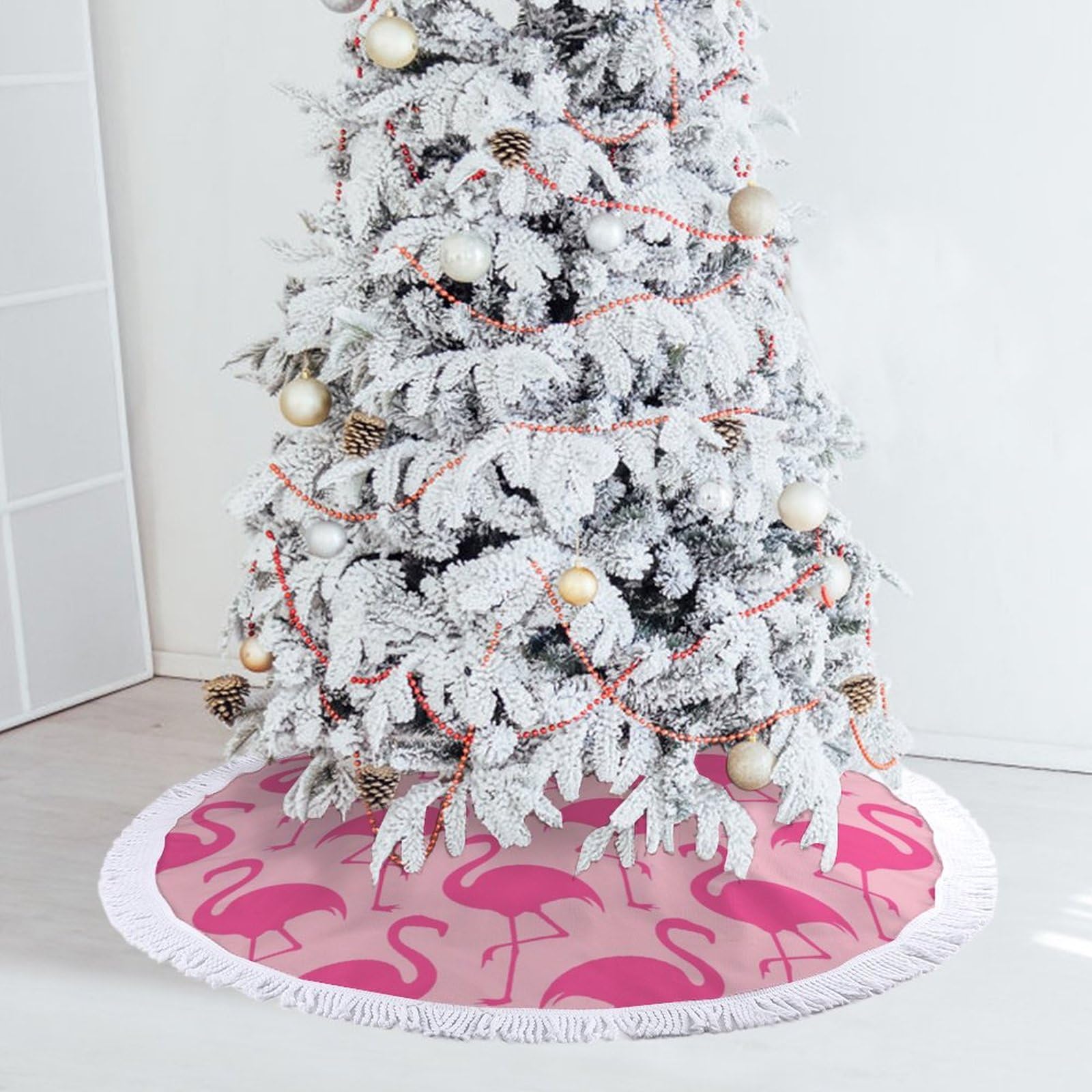 Copribase Per Albero Di Natale In Giacinto D'acqua Naturale Rotondo 61cm Collare Boho Natale Accessori Indoor Sapin 80599917