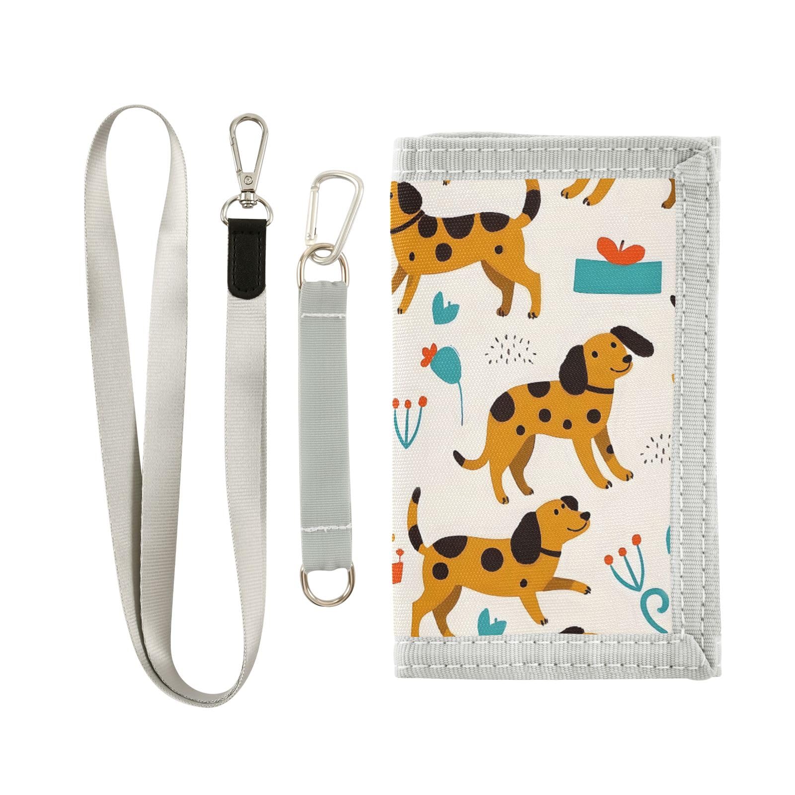 ALAZA Kids Wallets for Boys Girls Toddler Trifold Wallet Children Small Dogs Funny with Zipper Coin Pocket