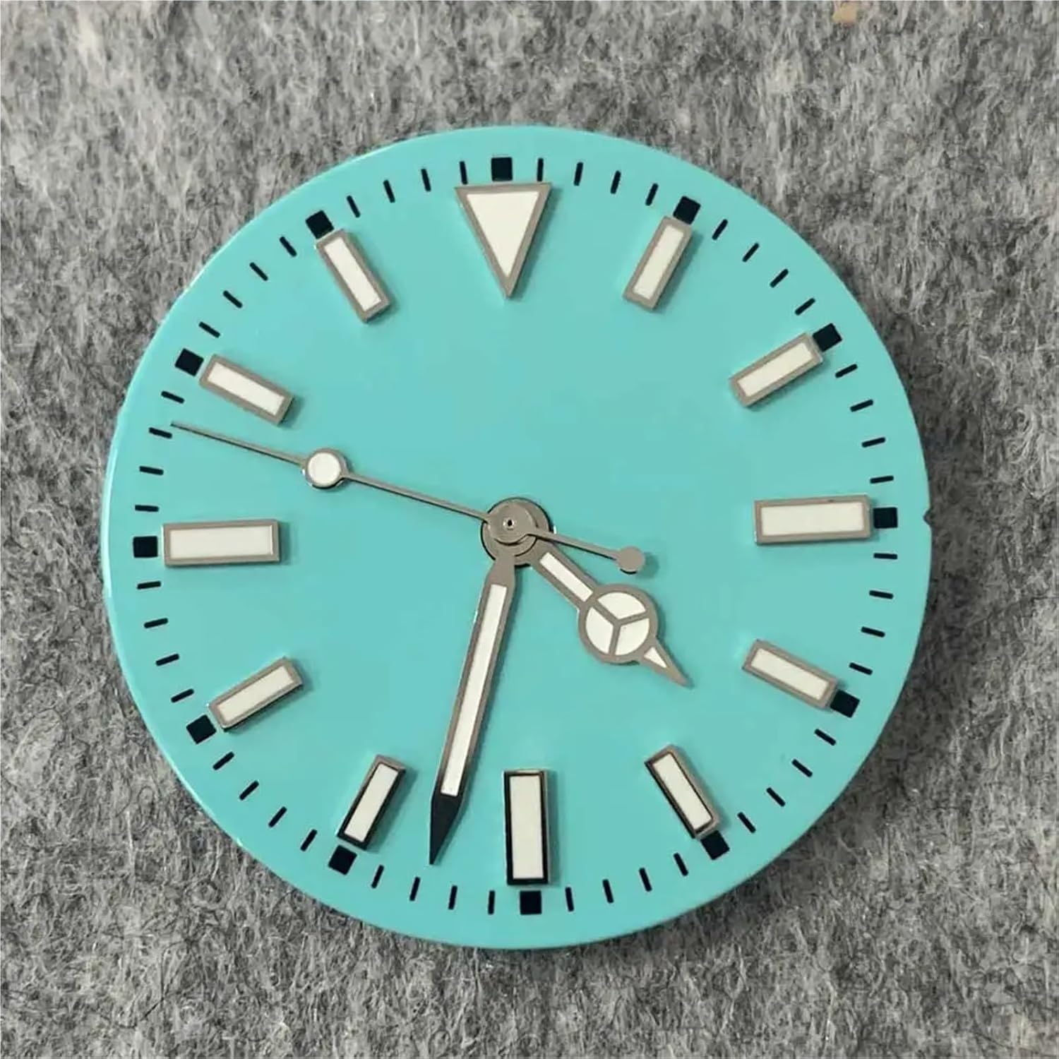 Wikene Watch Replacement dial 29mm Colorful Watch Dial + Watch Hands Set Green Luminous Watch Accessories Watch Faces for NH35/For NH36/8215/For Mingzhu 2813 Movement