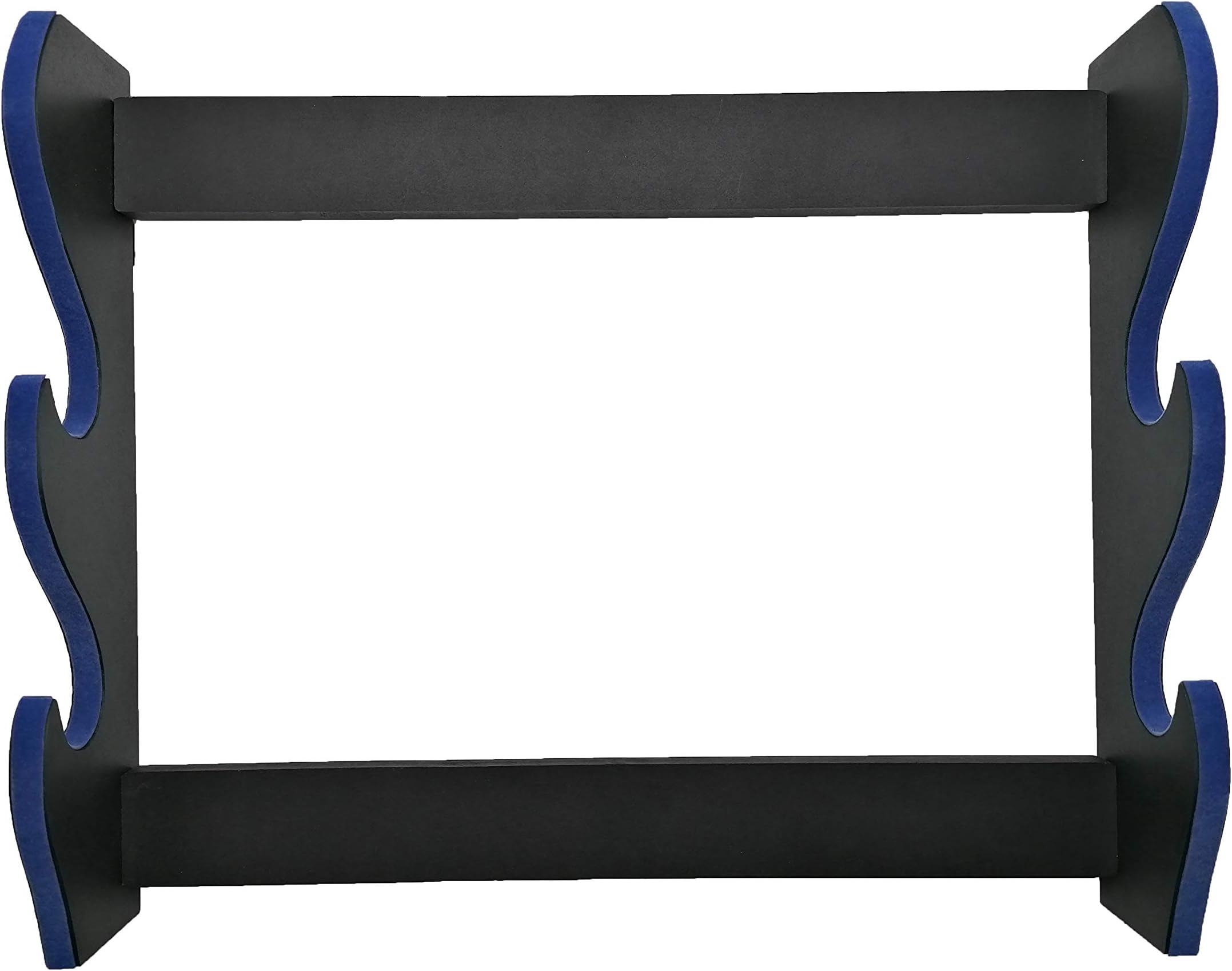 Shop SoftAir® Katana 2 Seater Wooden Wall Display Stand for Katana Blue Velvet and Samurai History