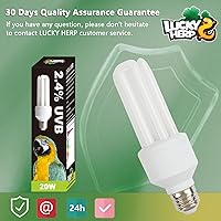 Vista 7 de LUCKY HERP Bombilla UVA UVB para pájaros 2.4 UVB 20W lámpara fluorescente compacta para todo tipo de aves cautivas
