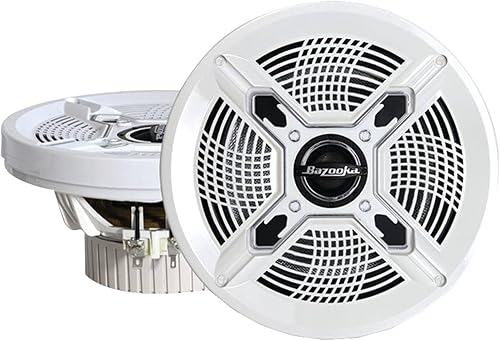 Bazooka MAC6510W Altavoz coaxial marino de 6.5 pulgadas - Juego de 2 (blanco)