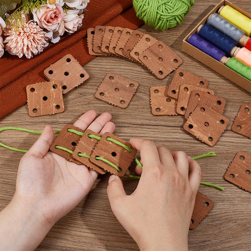 BENECREAT 24 Pcs Square Weaving Card - Image 3