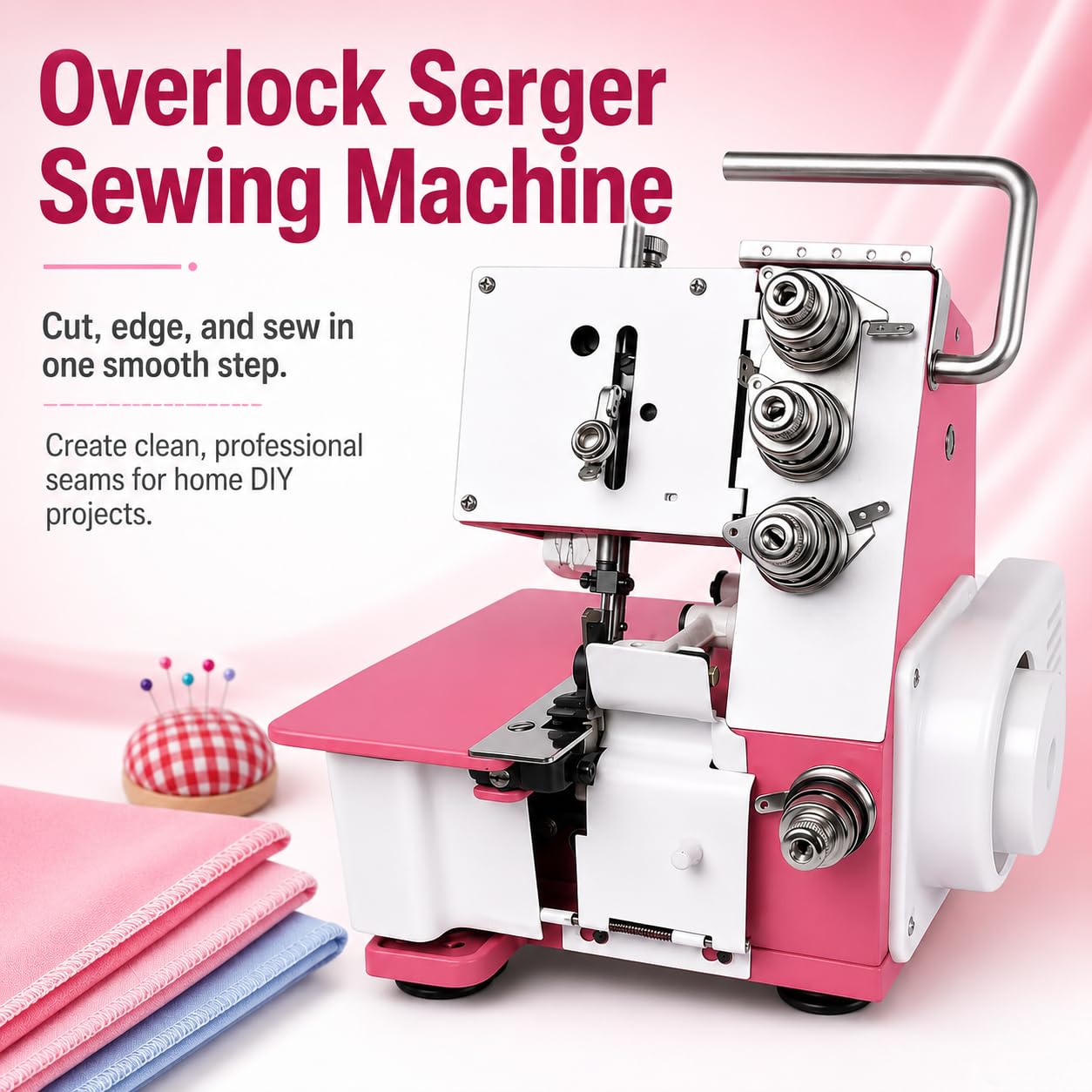 Máquina de Coser Overlock Serger, Grosor de Costura de 3,5 mm, 1200 RPM