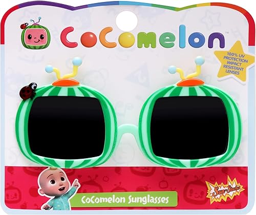 Sun-Staches Cocomelon - Lentes de sol oficiales para niños, talla única, Verde
