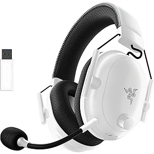 Razer BlackShark V2 Pro Wireless Gaming Headset: Super Wideband Mic - Pro Tuned FPS Profiles - 50mm Drivers - Plush Noise Isolating Earcups - 70 Hr Battery - Bluetooth - for PC, PS5, Switch 2 - White