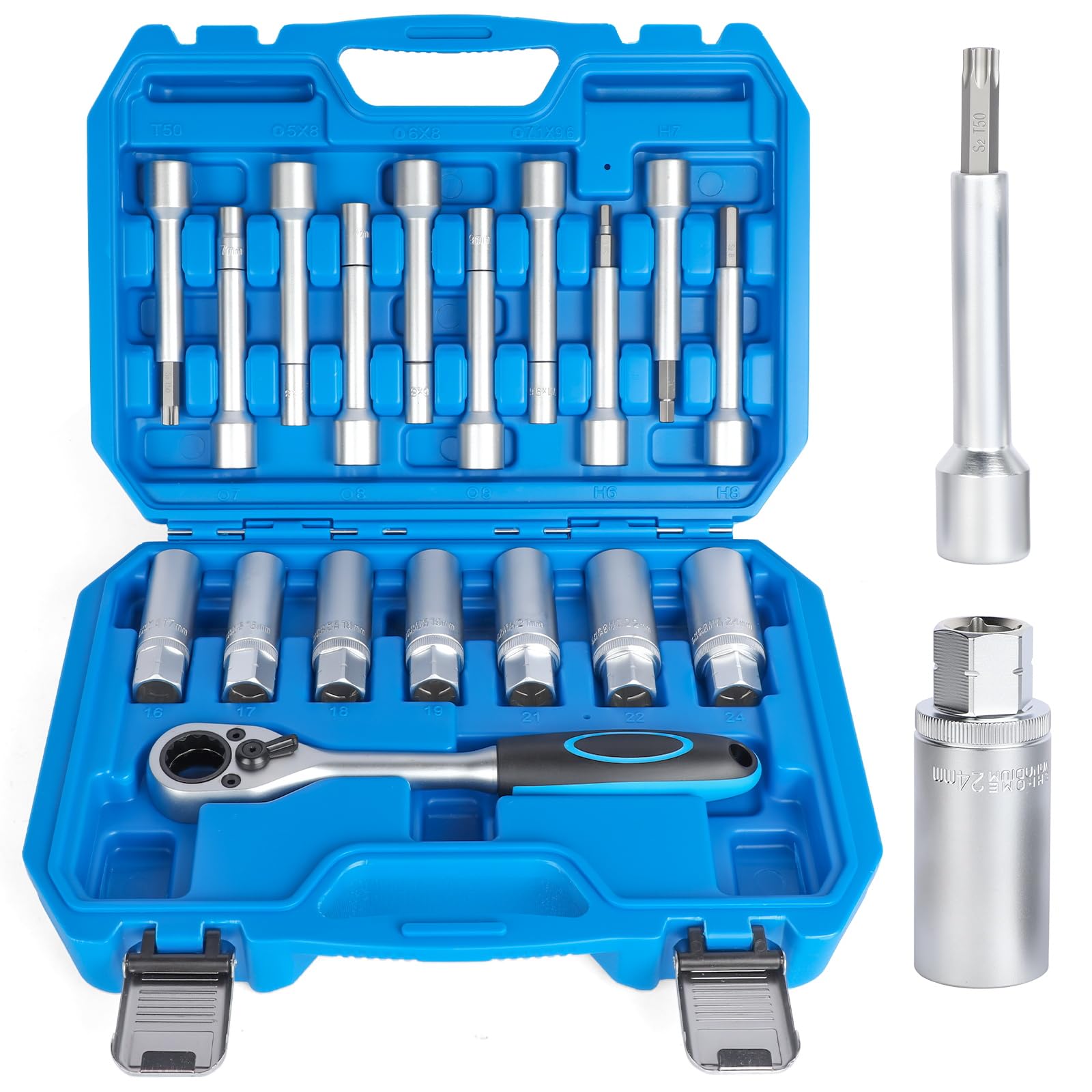 Lot de 18 outils d'amortisseurs, 1/2", écarteur de jambe de force CR-V pour changement de jambe de suspension, réparation de paliers de jambe de force et amortisseurs arrière