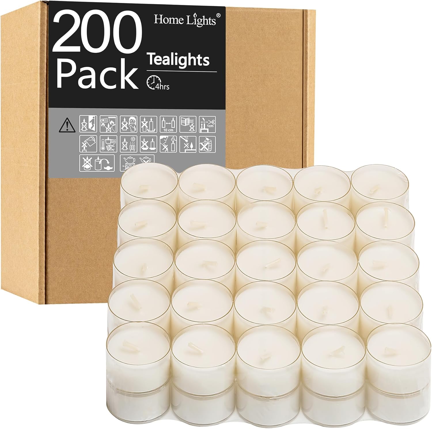 Homelights Tea Lights Candles, Giant 100,200,300 Bulk Packs