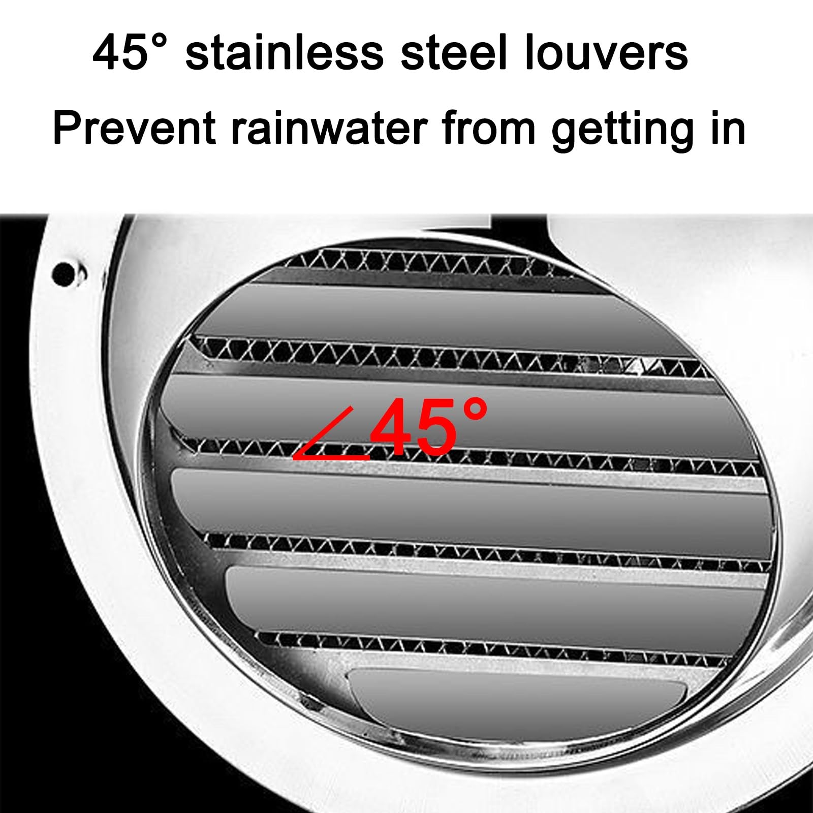 Grille d'aération ronde en acier inoxydable pour ventilation murale