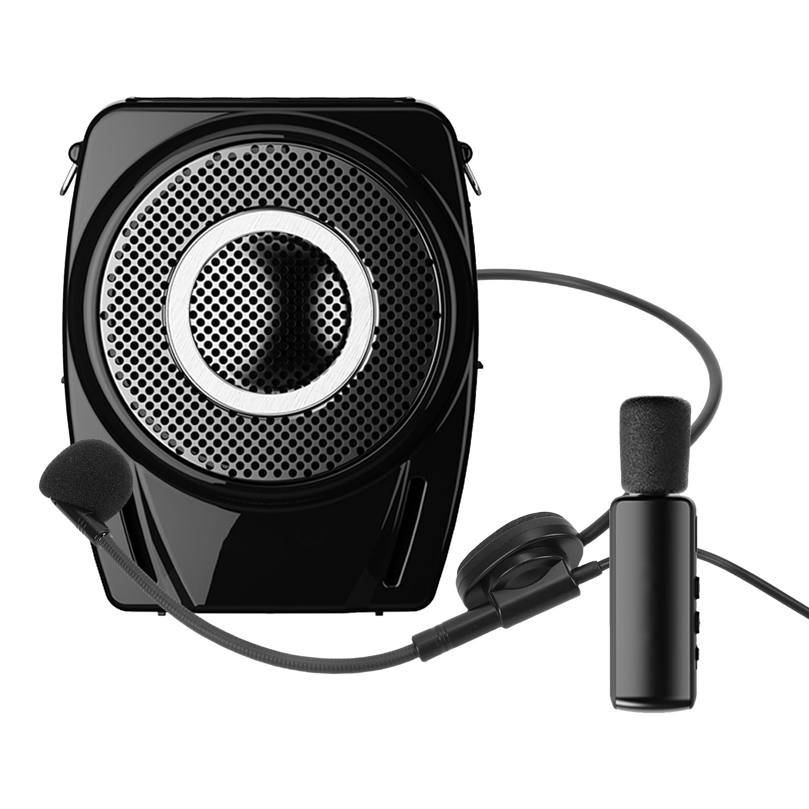 Amplificatore Vocale Portatile Wireless 25W Potente Guida alla Formazione del PA per la Promozione della Guida Turistica Didattica Nero