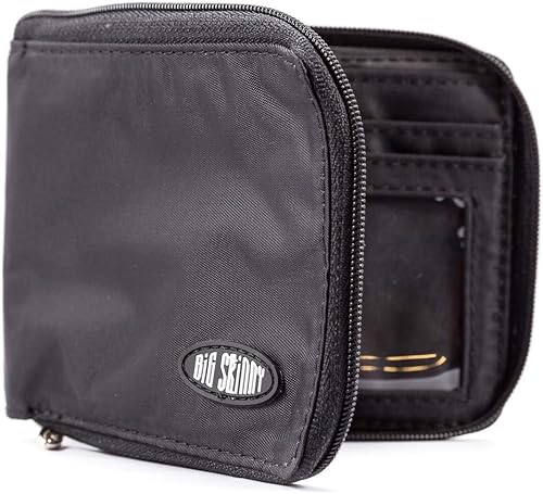 Miniatura 5 de Big Skinny Cartera delgada con cremallera para hombre, con capacidad para hasta 25 tarjetas