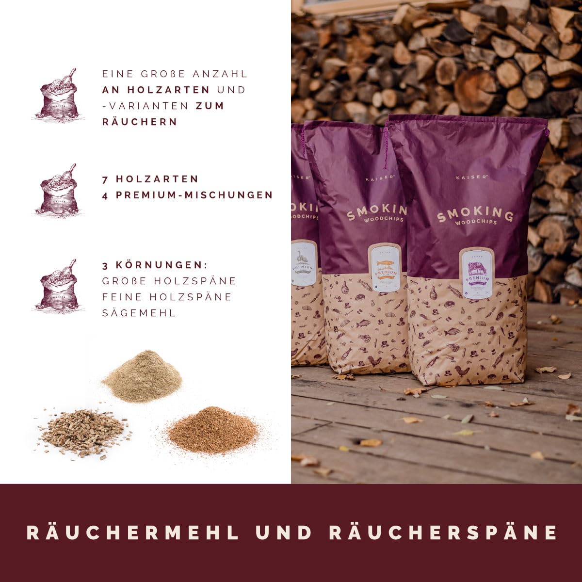 KAISER COMPANY '100' Hochwertiger Elektrischer Räucherofen/Räucherschrank aus Edelstahl I Tragbarer Smoker 110 cm I Passen bis zu 15kg Fleisch I 2000W I mit Zubehör I NICHTROSTEND