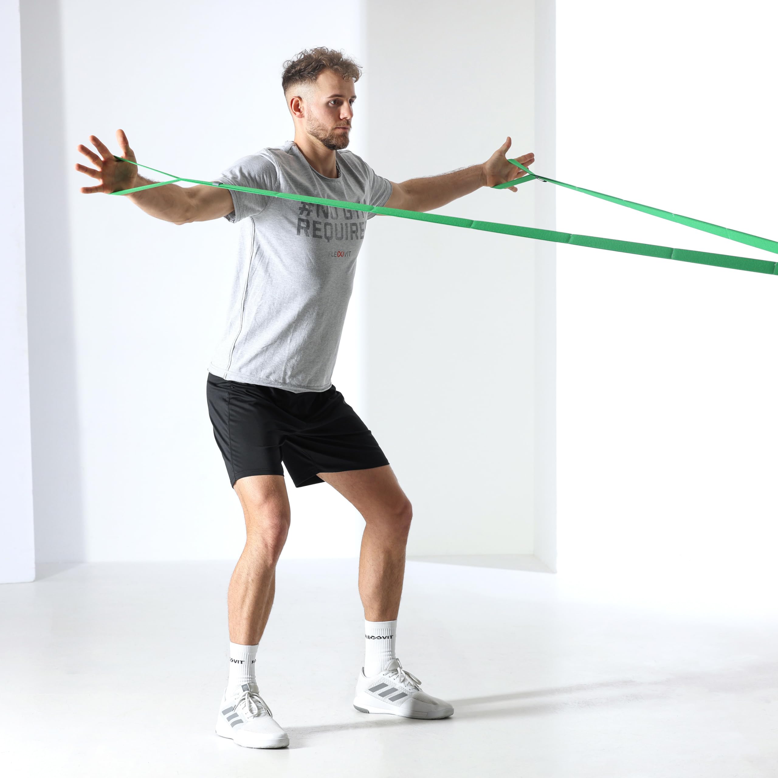FLEXVIT Multi All Stretch 3er Set Widerstandsbänder mit Schlaufen | Fitnessbänder für Ganzkörper, Kraft, Yoga, Pilates & Mobility | hautfreundlich & waschbar | Made in Germany