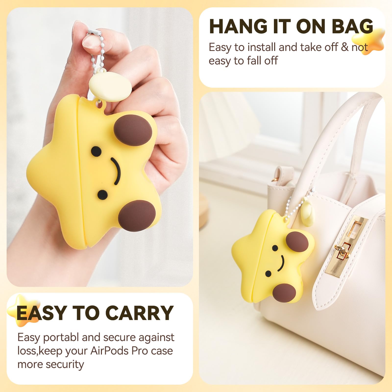 Silicone Case For AirPods Pro 2nd/1st Generation Earbuds( 2023/2022/2019) With Keychain, Suublg Cartoon Skin Design Cute Charging Case Protective Shockproof Covers For AirPods Pro/Pro 2