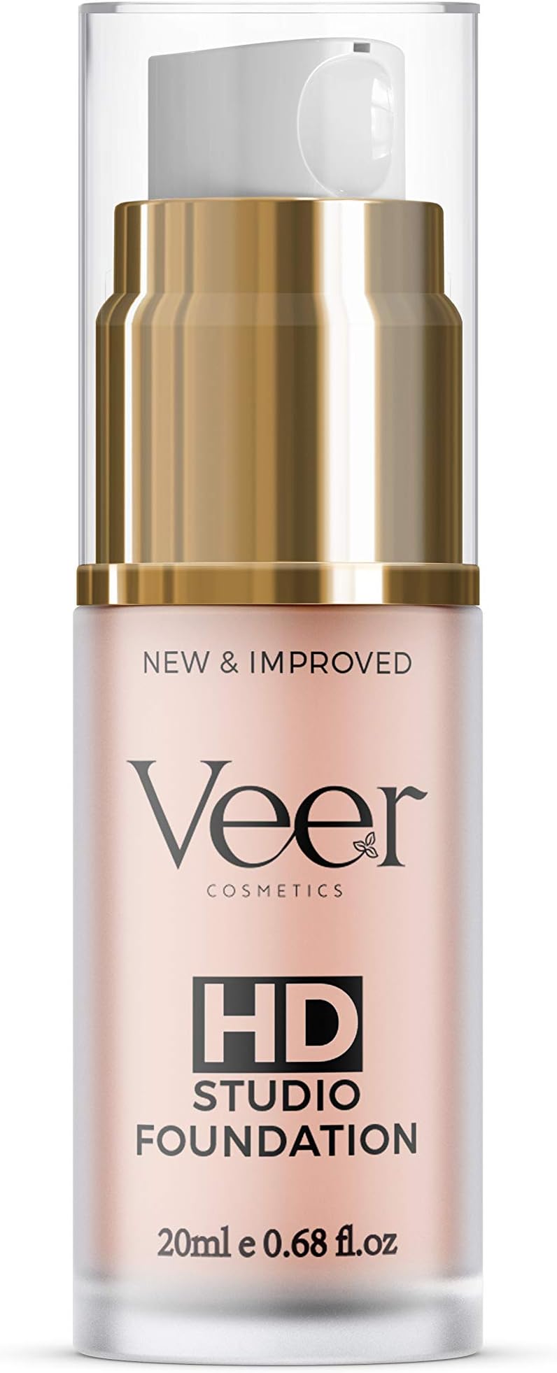 Veer HD Studio Full Coverage Foundation | Natural Wear Liquid | Professional Anti-Aging Cosmetics for All Skin Types | Long Lasting Poreless and Scar-free Finish (Natural)