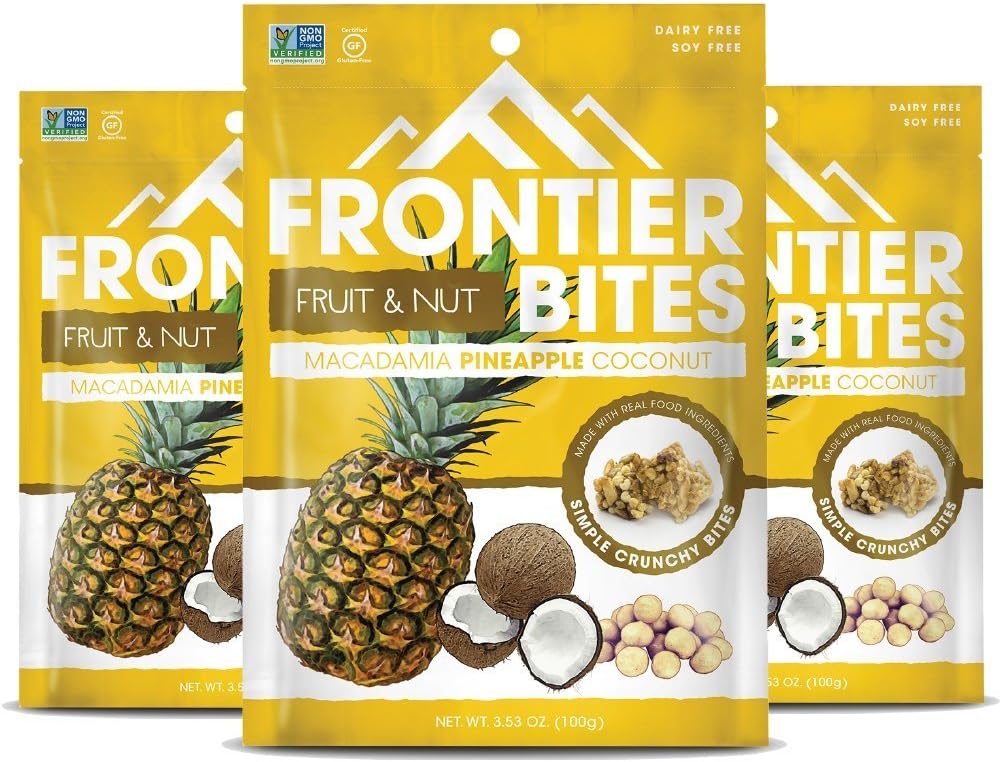 Frontier Gluten Free Snack Bites, Macadamia Pineapple Coconut, 3 Count