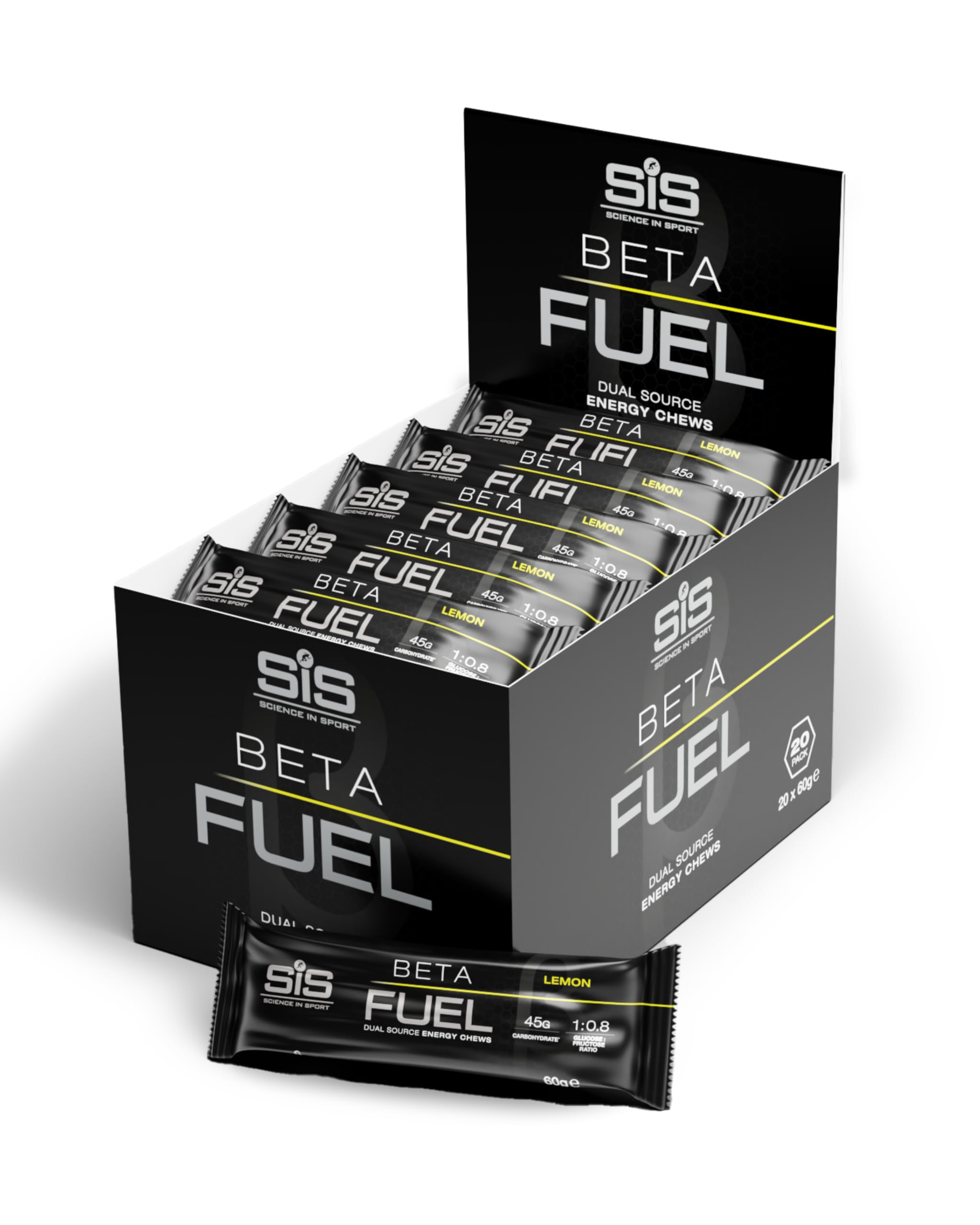 Science in Sport BETA Fuel Chews, Lemon, 20 x 60g