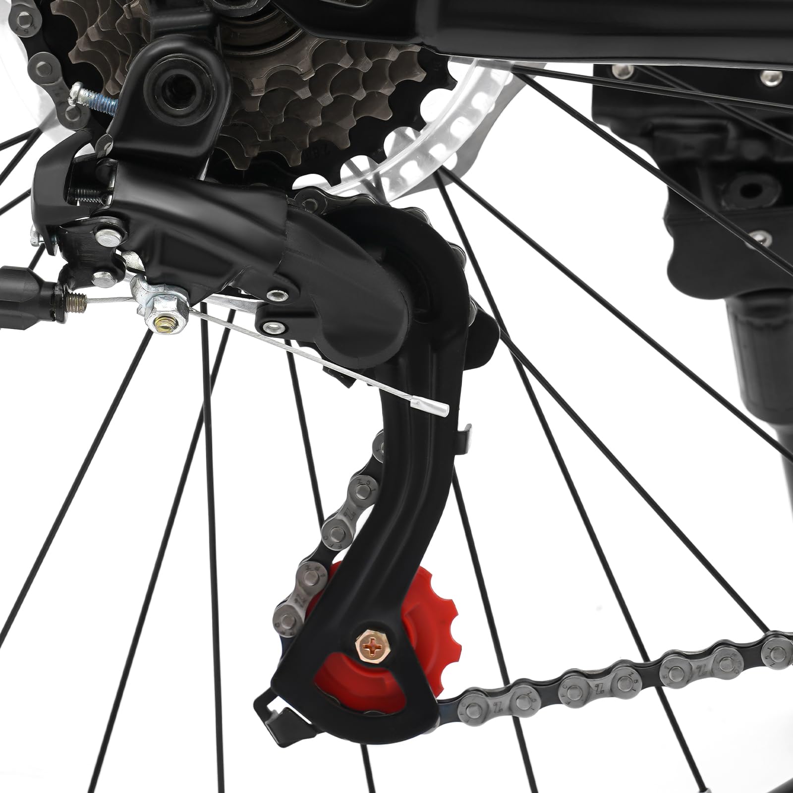 26 Zoll Fahrrads Mountainbike, 21 Gänge Schaltung Mountainbikes Scheibenbremse Fahrrad City Bike für Mädchen Jungen Herren und Damen, Schwarz