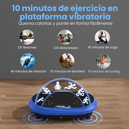 Miniatura 4 de Vibration Plate Exercise Machine, Vibrating Fitness Platform for Lymphatic Drainage, Full Body Shaker Workout Equipment, Bluetooth Power Shaping