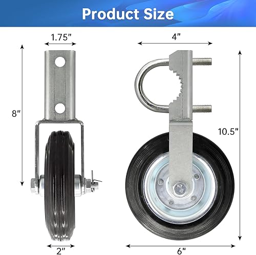Miniatura 6 de ForoGore Rueda de puerta para puerta batiente de metal con marcos de puerta de 1-58 pulgadas a 2 pulgadas, rueda de puerta de valla resistente,