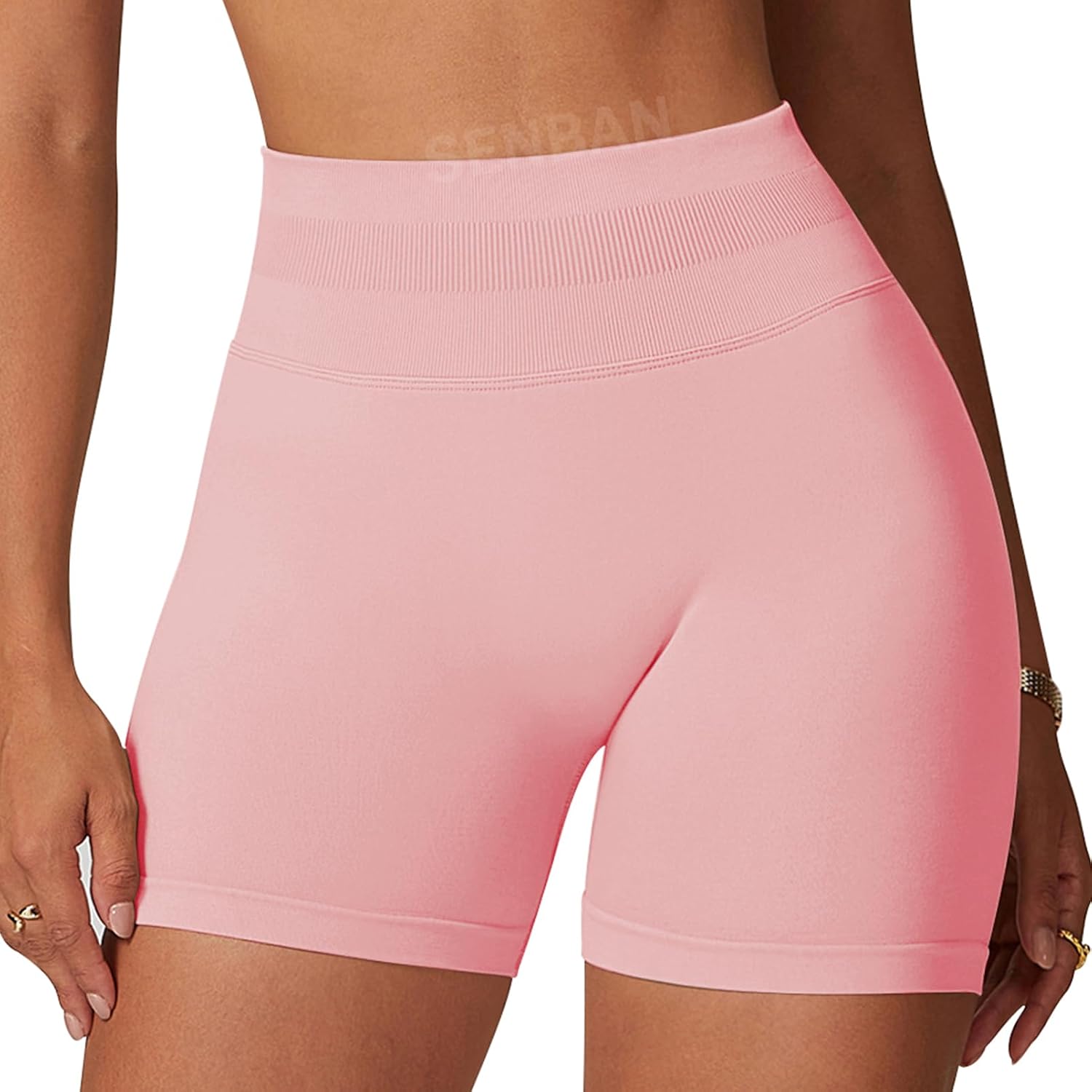 SENBAN High Waisted Shorts for Women: Seamless Scrunch Butt Yoga Short - Workout Gym Booty Shorts