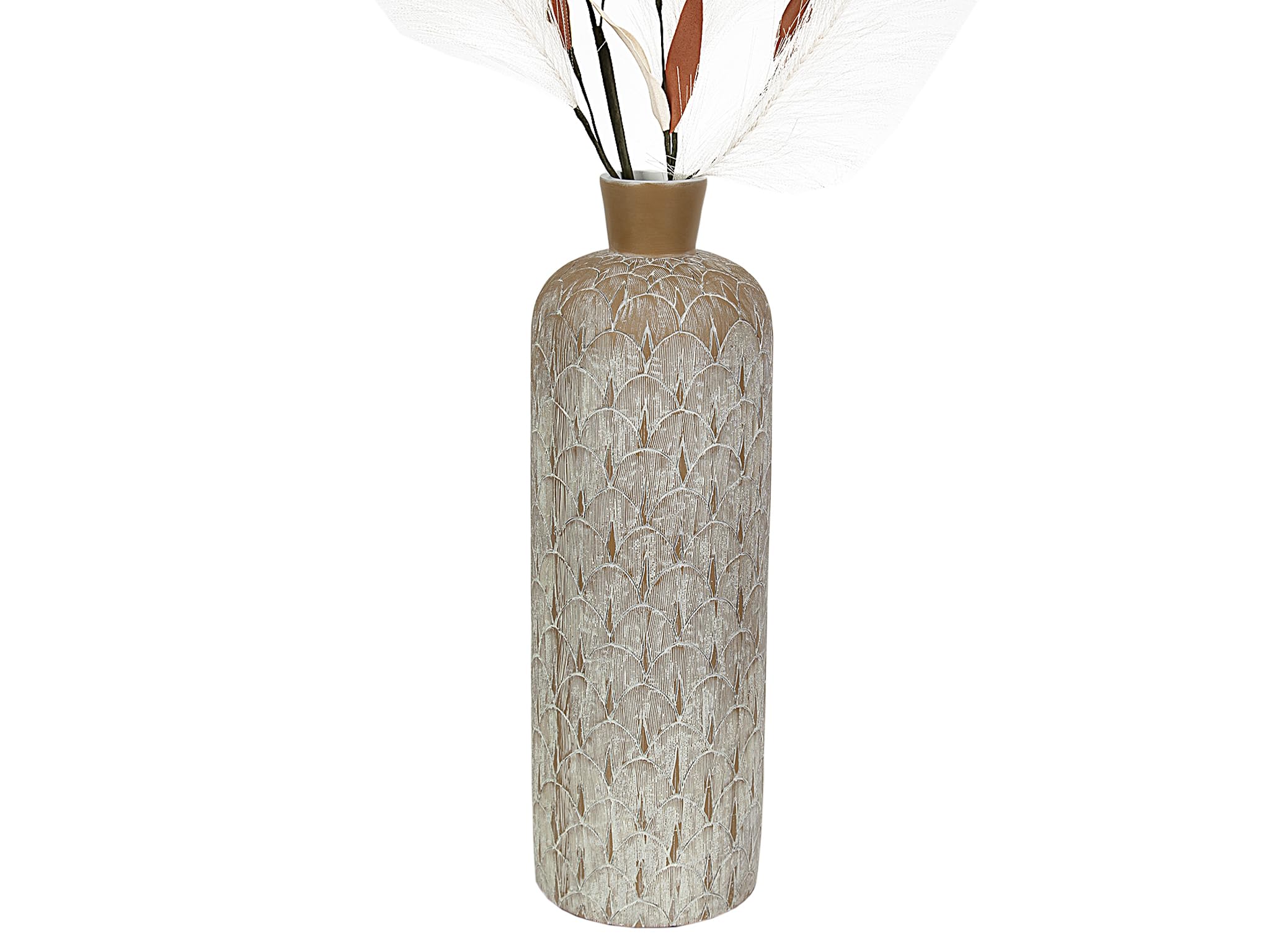 Vase en résine camel objet déco haut de gamme aux finitions soignées effet mat