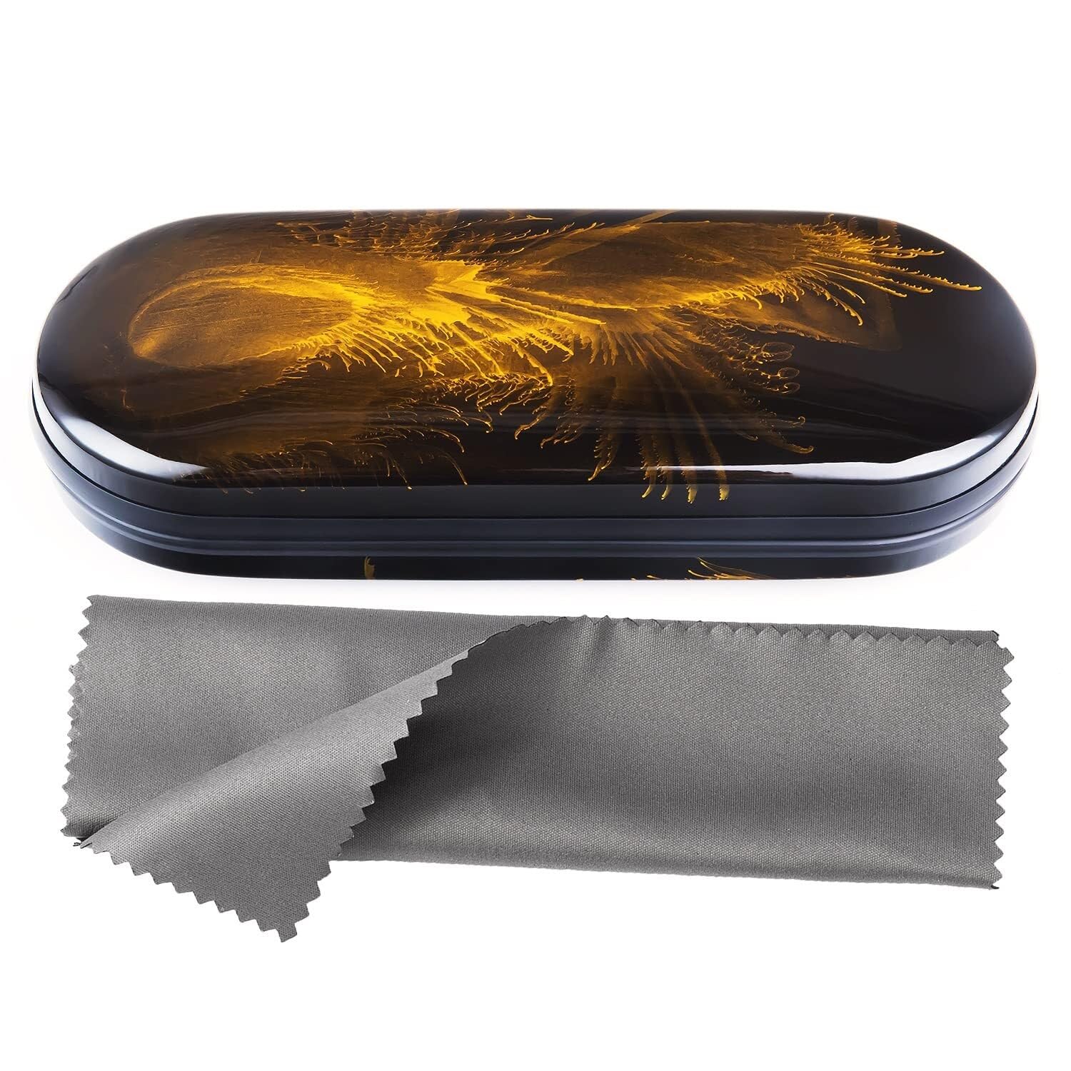 AJMDGW Hard Shell Eyeglasses Case Lightweight Portable Case for Women,Men(A-yellow)