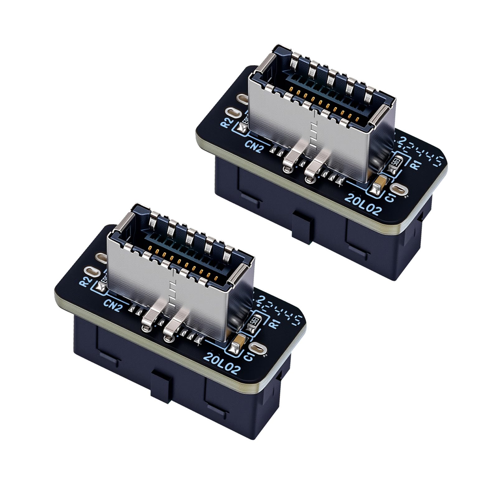 YSIUENG USB 3.2 Gen 1 to Gen 2 Header Adapter [2-Pack] – Vertical USB 3.1 Type-E Key-A to USB 3.0 20 Pin Converter for Type-C Motherboard (Up to