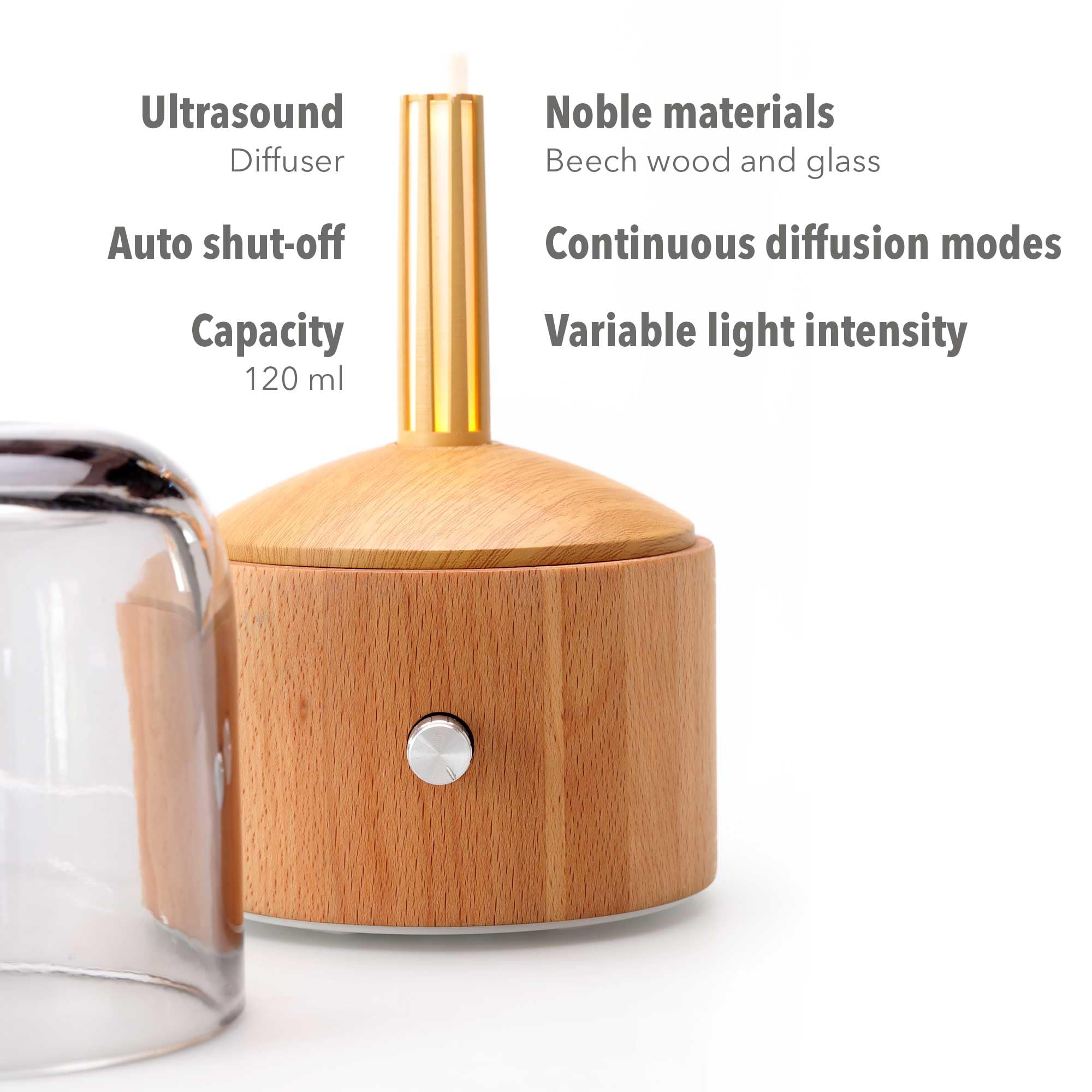 Diffuseur d'ambiance Lanaform Davy Mist Bois