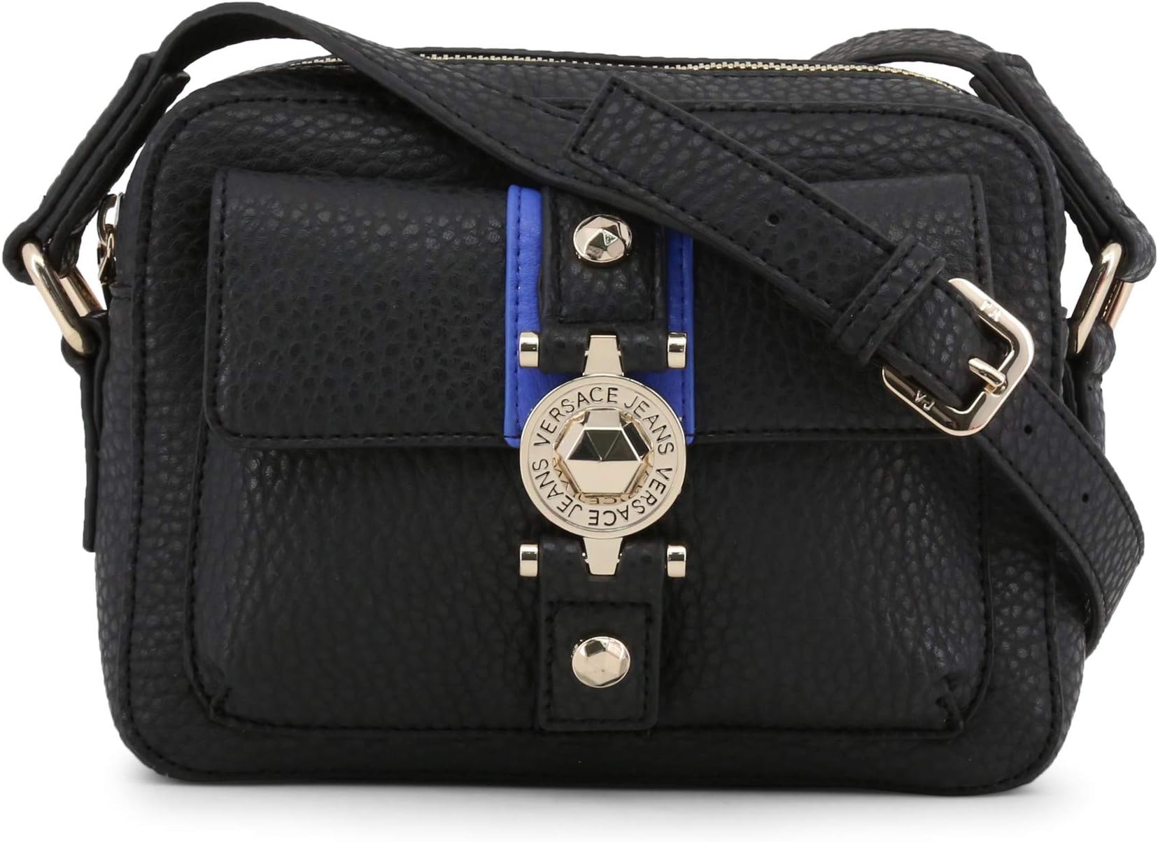 Versace EE1VSBBF1 EMAG 899+202 Black/Blue Medium Shoulder Bag for Womens