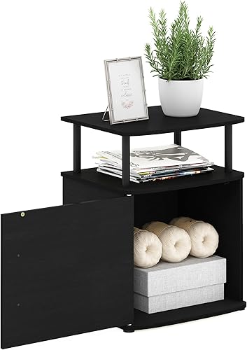 Miniatura 5 de Furinno Jaya - Mesa auxiliar, una, madera negra Negro,Ámbar Pino/Negro,Columbia Nogal/Negro,Roble Francés/Negro,Blanco/Negro,Americano/Cromo,Roble