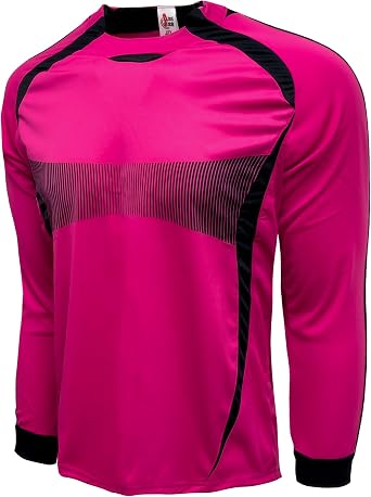 Just 4 Kicks Boys Goalkeeper Soccer Jersey, France Padded Goalie Shirt with Sponge Protector