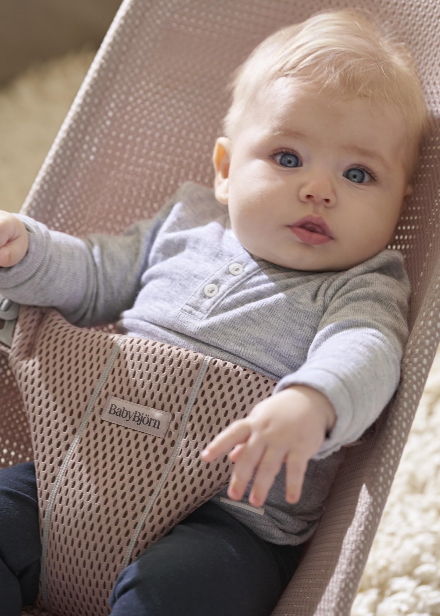 BabyBjörn Babywippe Bliss, Netzstoff, Altrosa