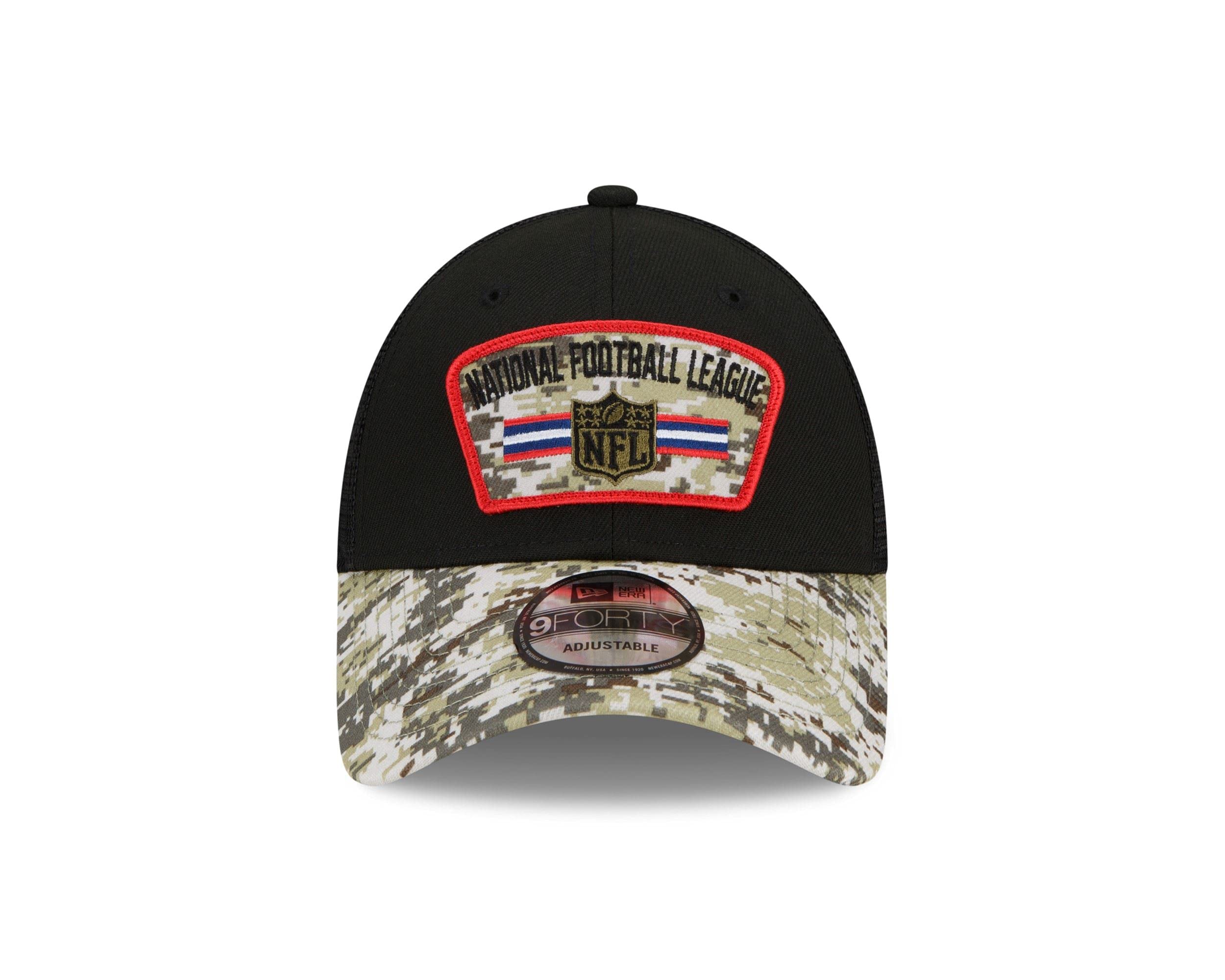 New Era NFL Logo NFL On Field 2021 Salute to Service Black 9Forty Snapback Cap, 6 3/4-7 5/8, NFL SHIELD - Image 3
