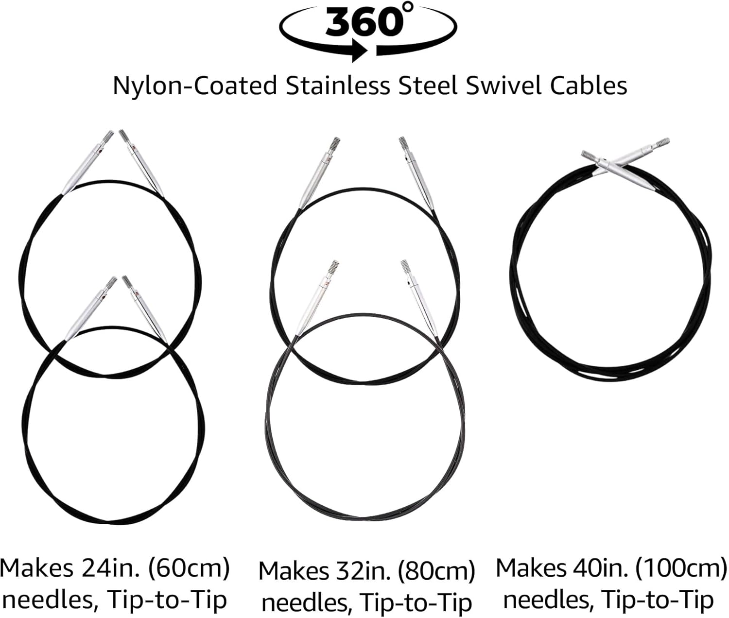 KnitPro Zing Regal Set 5 inch Circular Knitting Needles Size 2.5, 3, 4, 5, 6, 7, 8, 9, 10, 10.5, 11 Interchangeable, 5 Cables, Connectors & More, Fabric Case with Project Bag