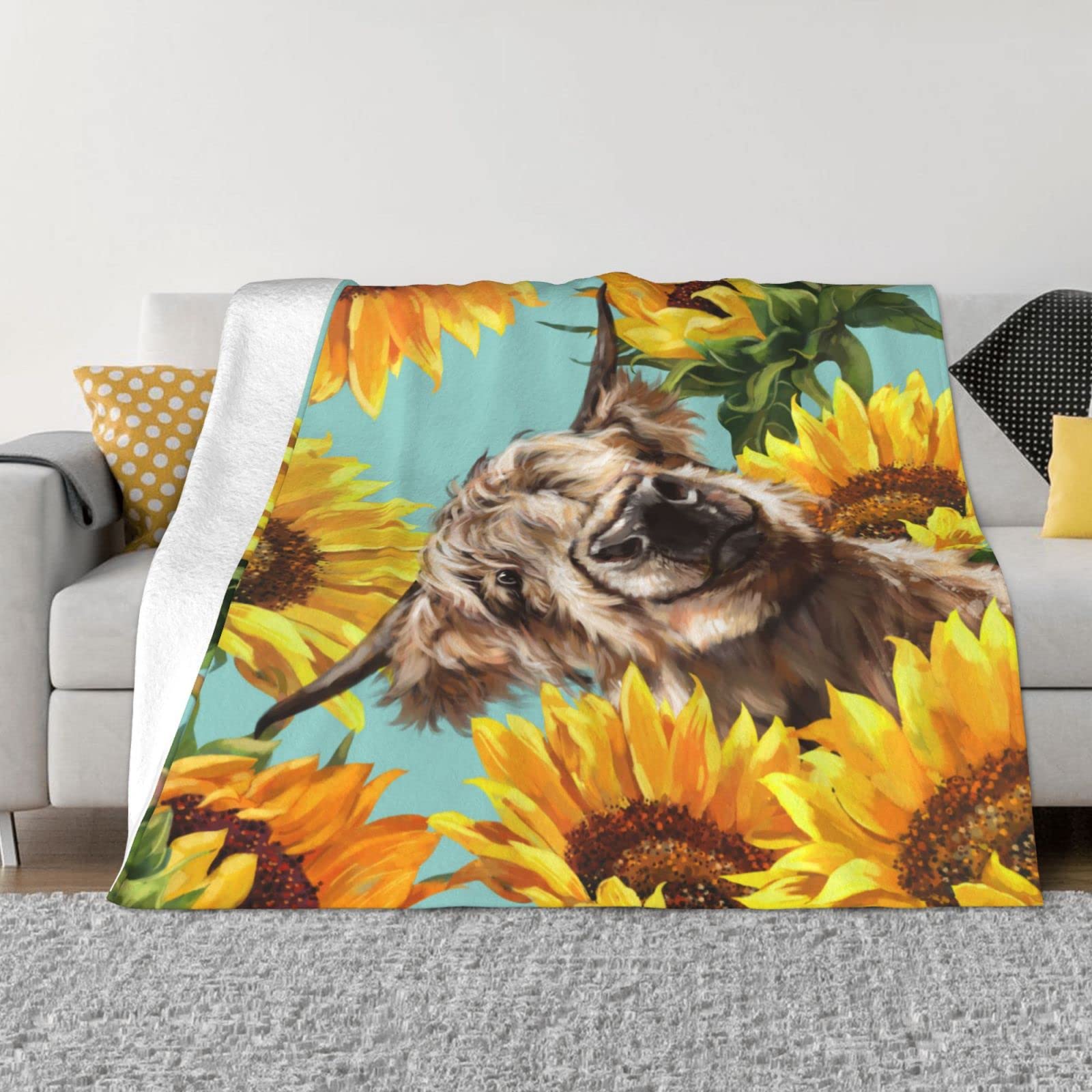 Couverture en polaire bleue pour des soirées cocooning sur le canapé