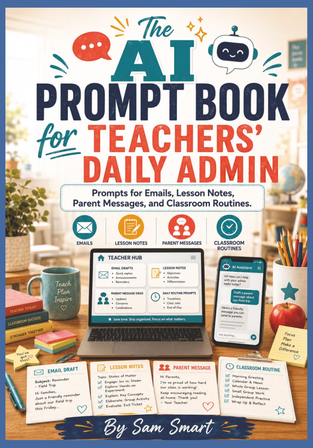The AI Prompt Book for Teachers’ Daily Admin: Prompts for Emails, Lesson Notes, Parent Messages, and Classroom Routines