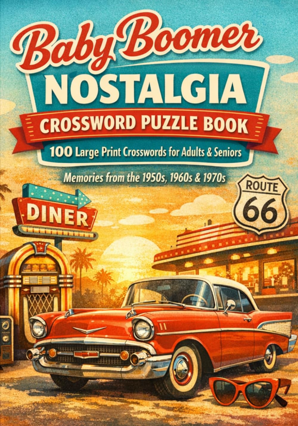 Baby Boomer Nostalgia Crossword Puzzle Book: 100 Large Print Crosswords for Adults & Seniors Memories from the 1950s, 1960s & 1970s