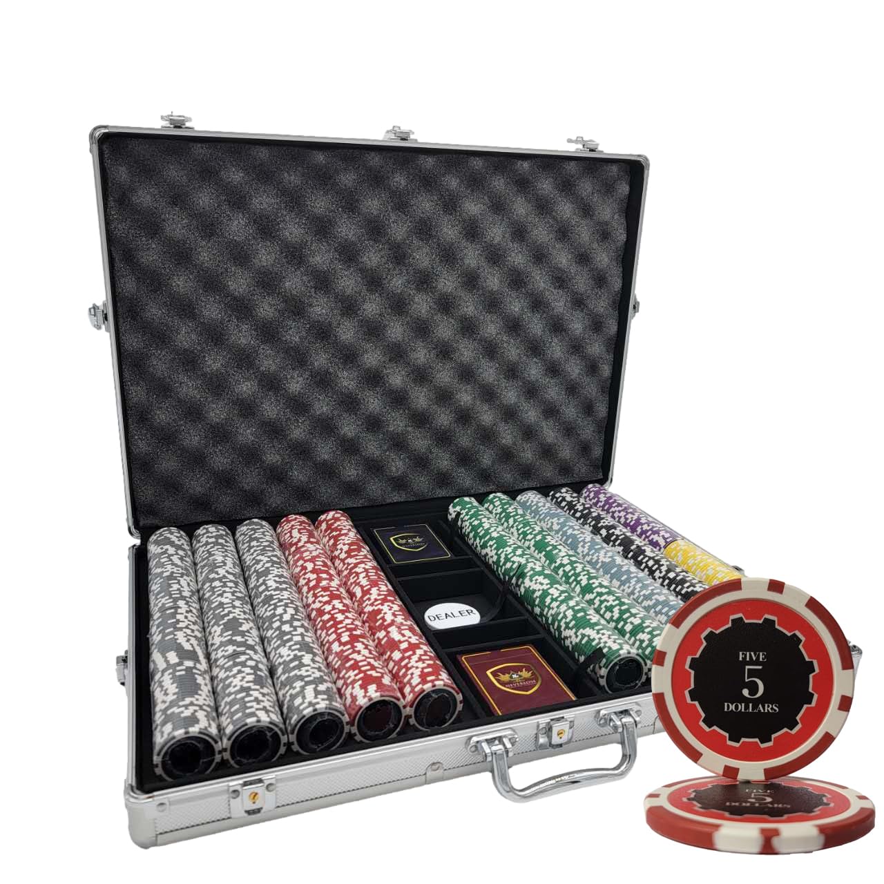 1000 Ct Eclipse Poker Chip Set w/Aluminum Case 14 Gram Chips Custom Build