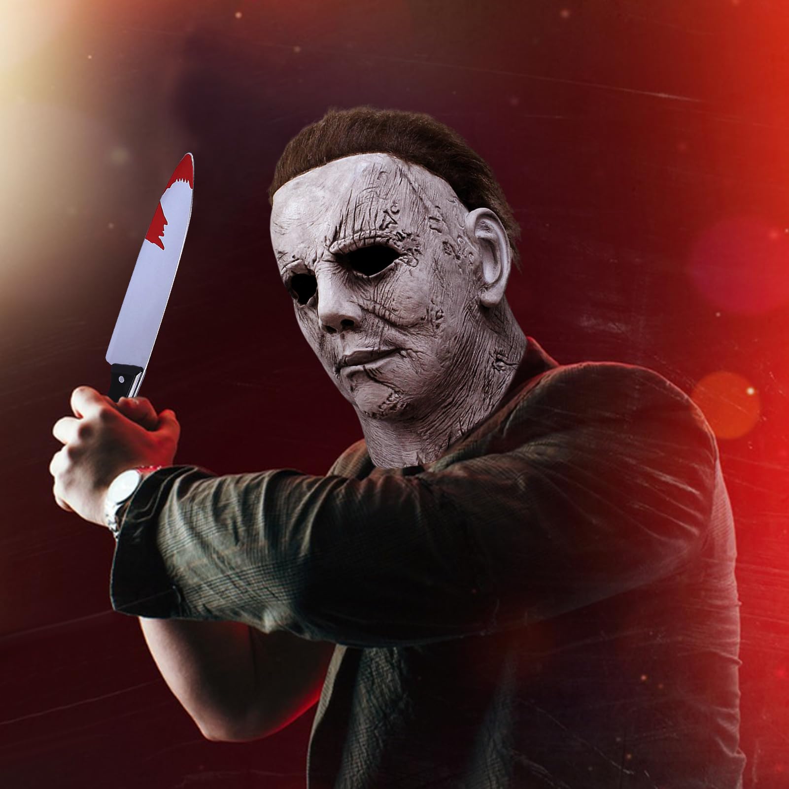 Maryparty Michael Myers Mask for Adults Halloween Michael Myers Face Scary Mask for Halloween Kills Scary Cosplay (Style-4) - Image 4