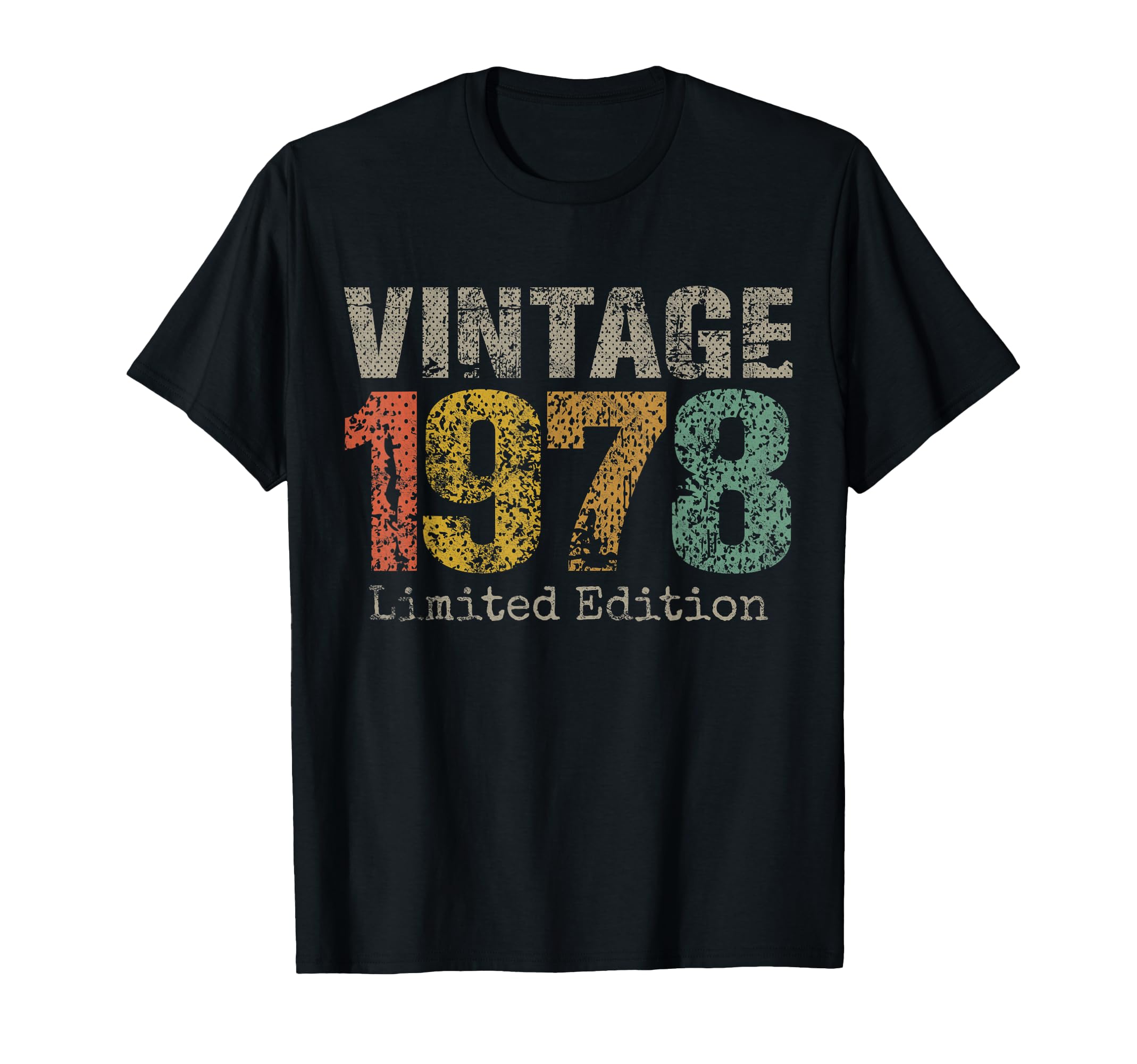 Vintage 1978 Text 48th Birthday Gift Men Women 48 Year Old T-Shirt